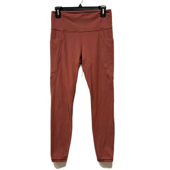 Athleta Leggings Stash Pocket Salutation Tight Full Length Red Women sz Medium - Picture 1 of 8